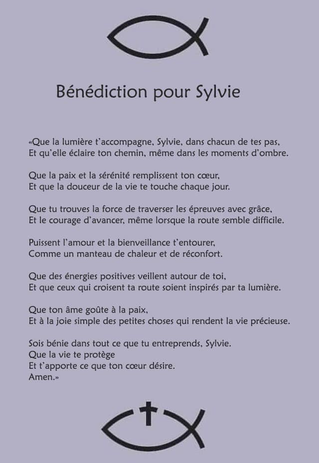 Une bénédiction pour Sylvie