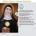 Carte de prière de Sainte Julienne Falconieri :