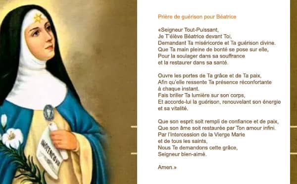 Prière de guérison pour Béatrice :