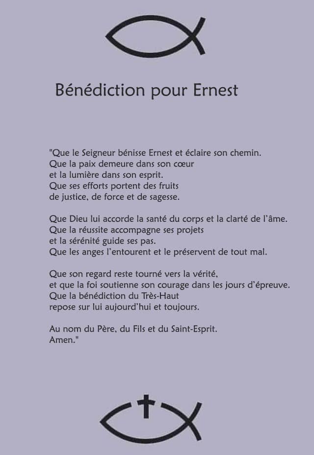 Une bénédiction pour Ernest