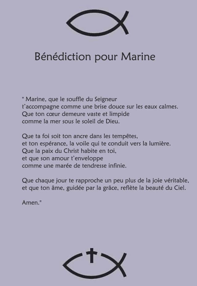 Une bénédiction pour Marine