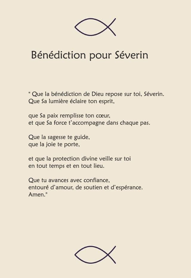 Une bénédiction pour Séverin