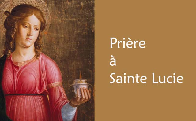 Prière à sainte Lucie