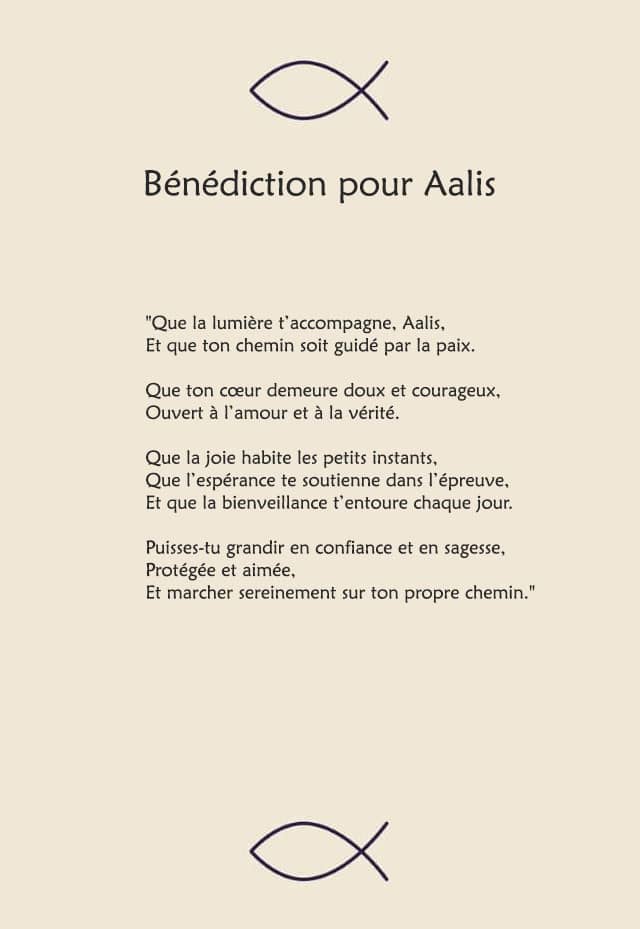 Une bénédiction pour Aalis