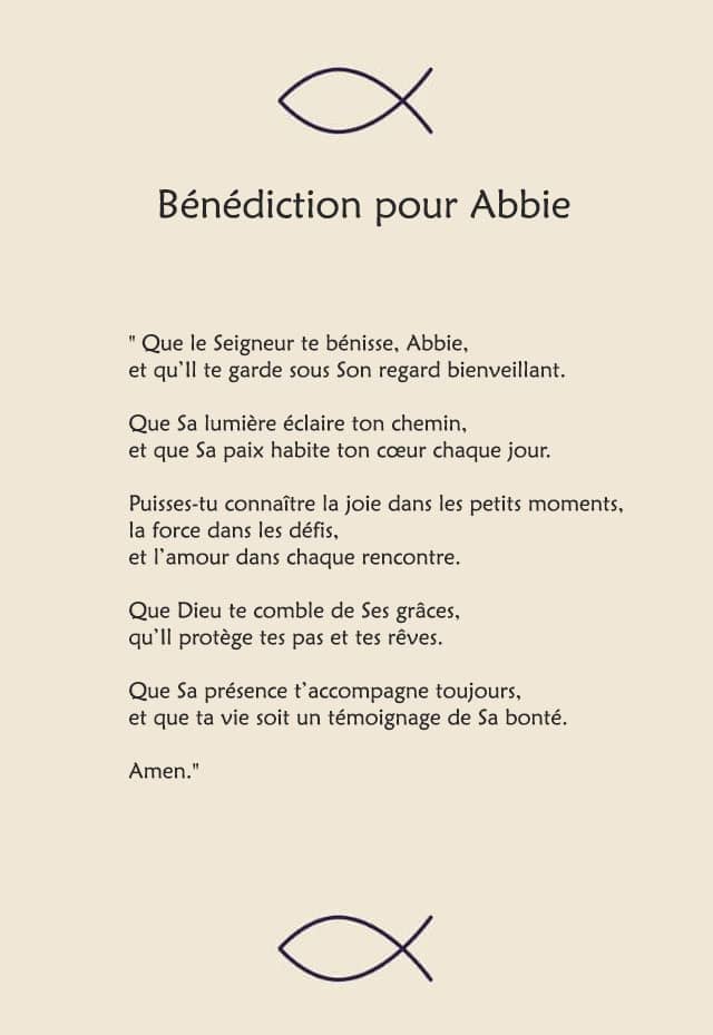 Une bénédiction pour Abbie