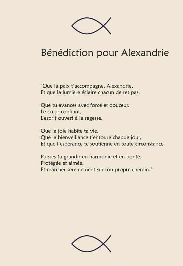 Une bénédiction pour Alexandrie