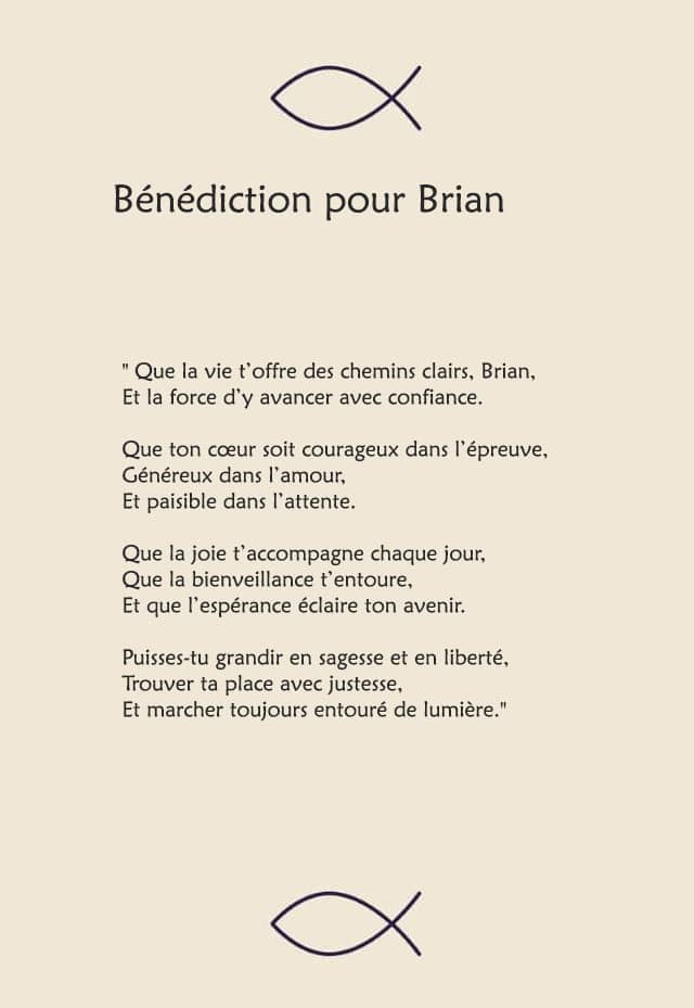 Une bénédiction pour Brian