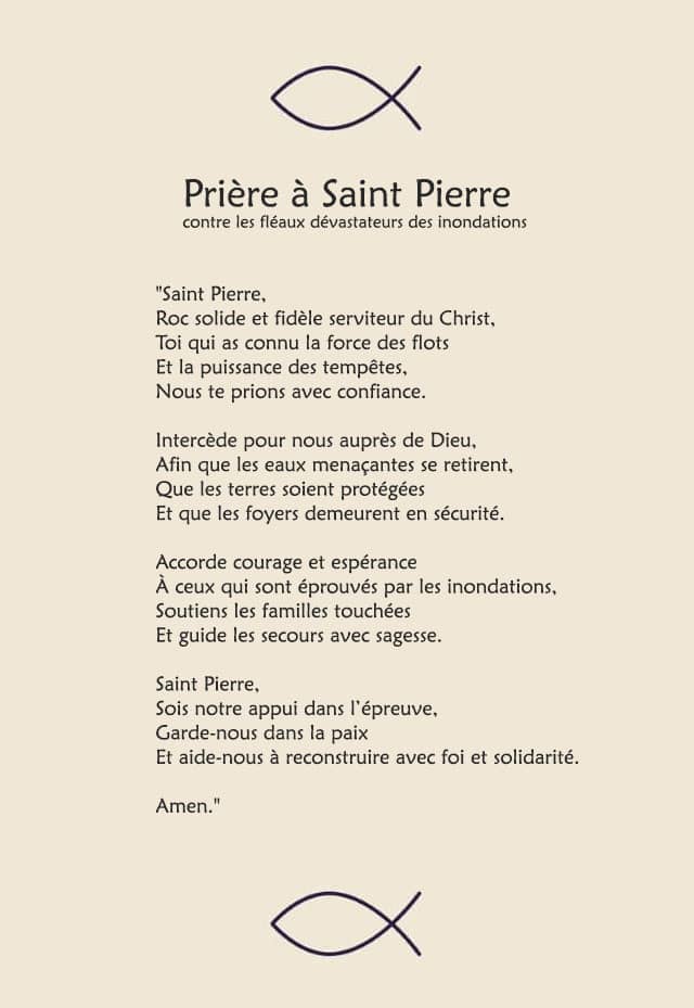 Prière à Saint Pierre pour la protection face aux eaux