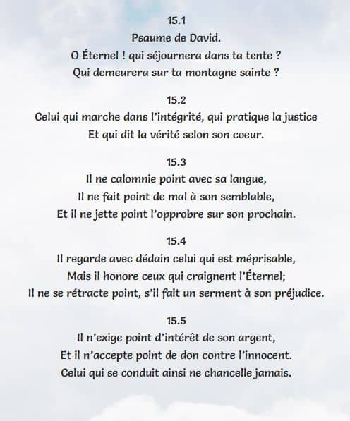Psaume 15